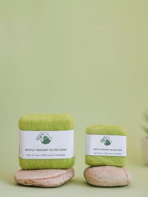 Nettle Yoghurt Felted Soap