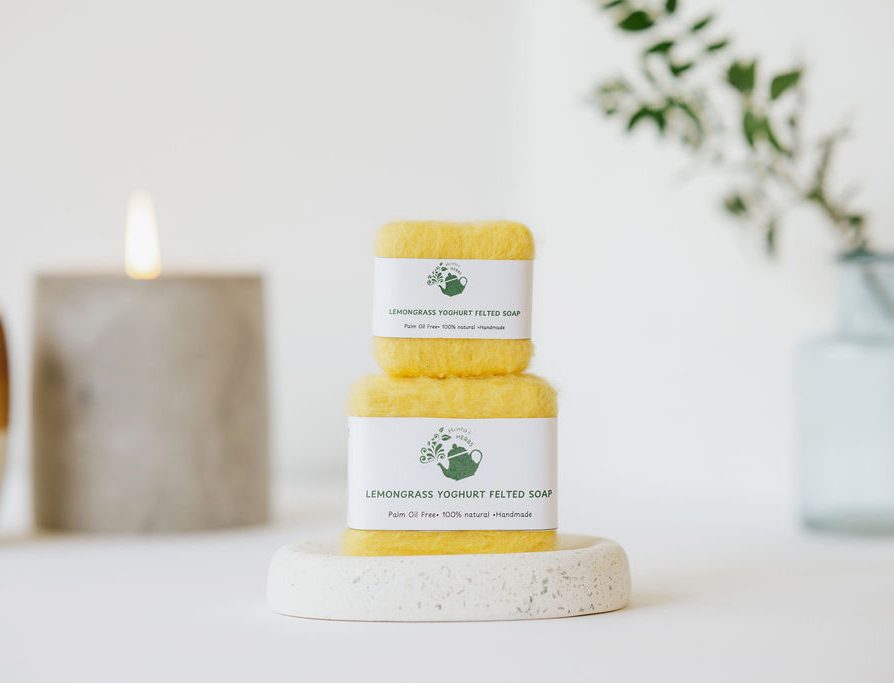Lemongrass Yoghurt Felted Soap