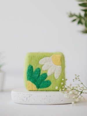 Decorated Nettle Yoghurt Felted Soap